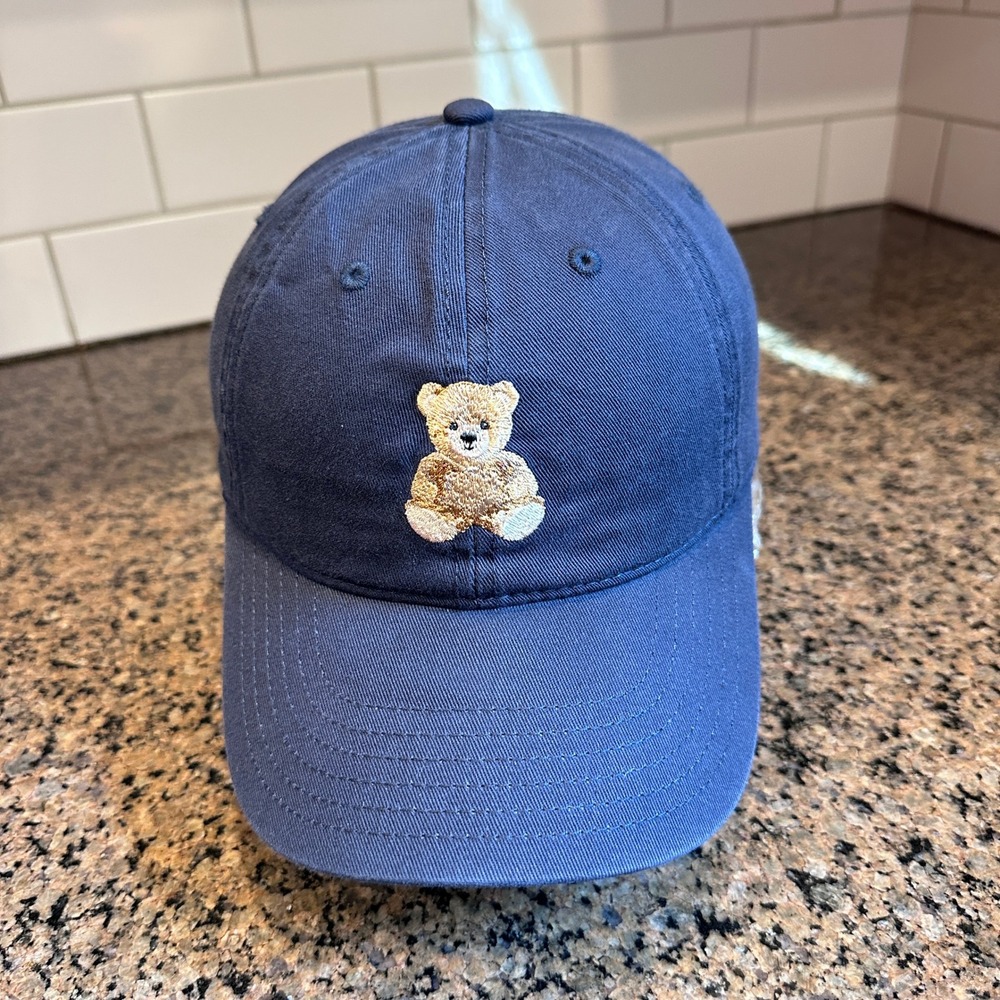 Teddy Bear Mighty Fine Dad Hat Baseball Cap Unisex OSFM Navy Blue 100% Cotton